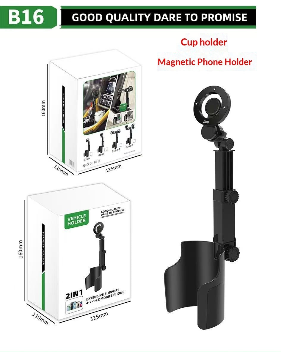 Support de carte et téléphone magnétique multifonction à 360 degrés monté sur voiture