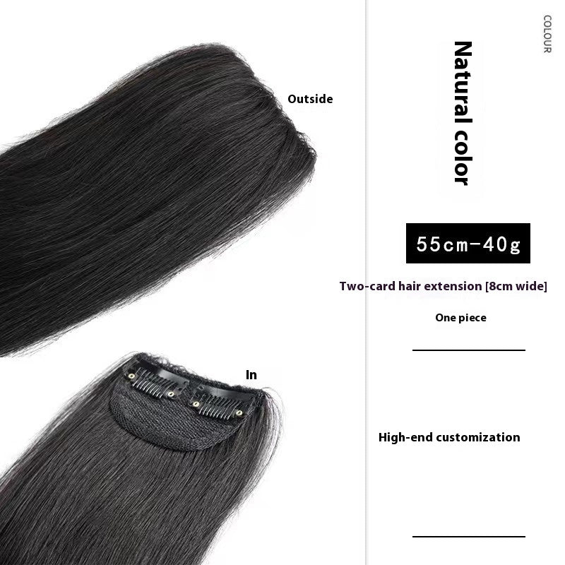 Perruque multi-pièces à cheveux droits fait à la main