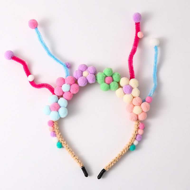 Bande de cheveux en fil de fer twisty floral pour les femmes
