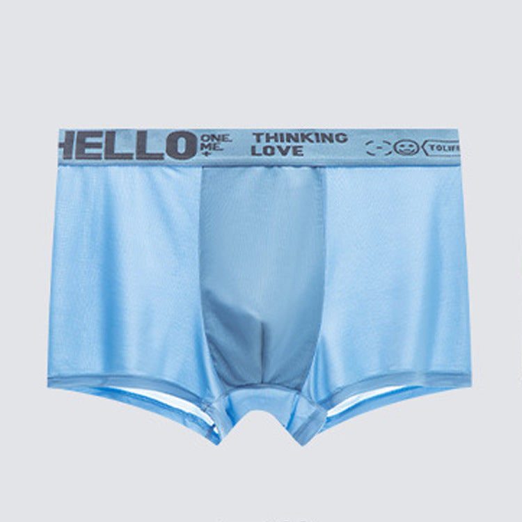 Popular HELLO Ice Silk Sous-vêtements pour hommes Youth Boxer