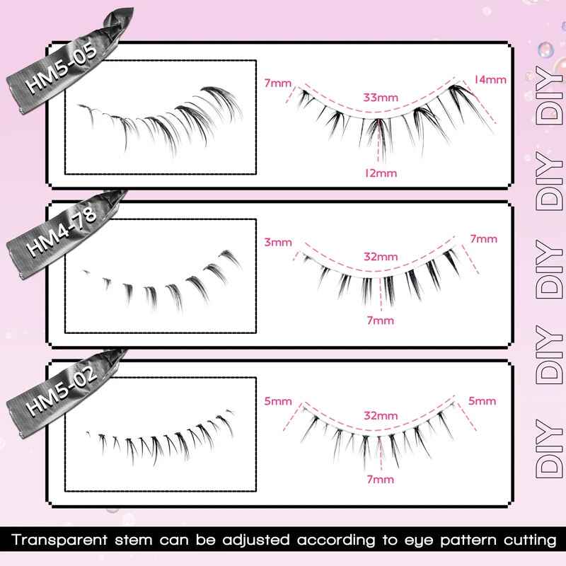 10Pas bas cils Manga Lowe Cils Clea Band Wspy Smal
