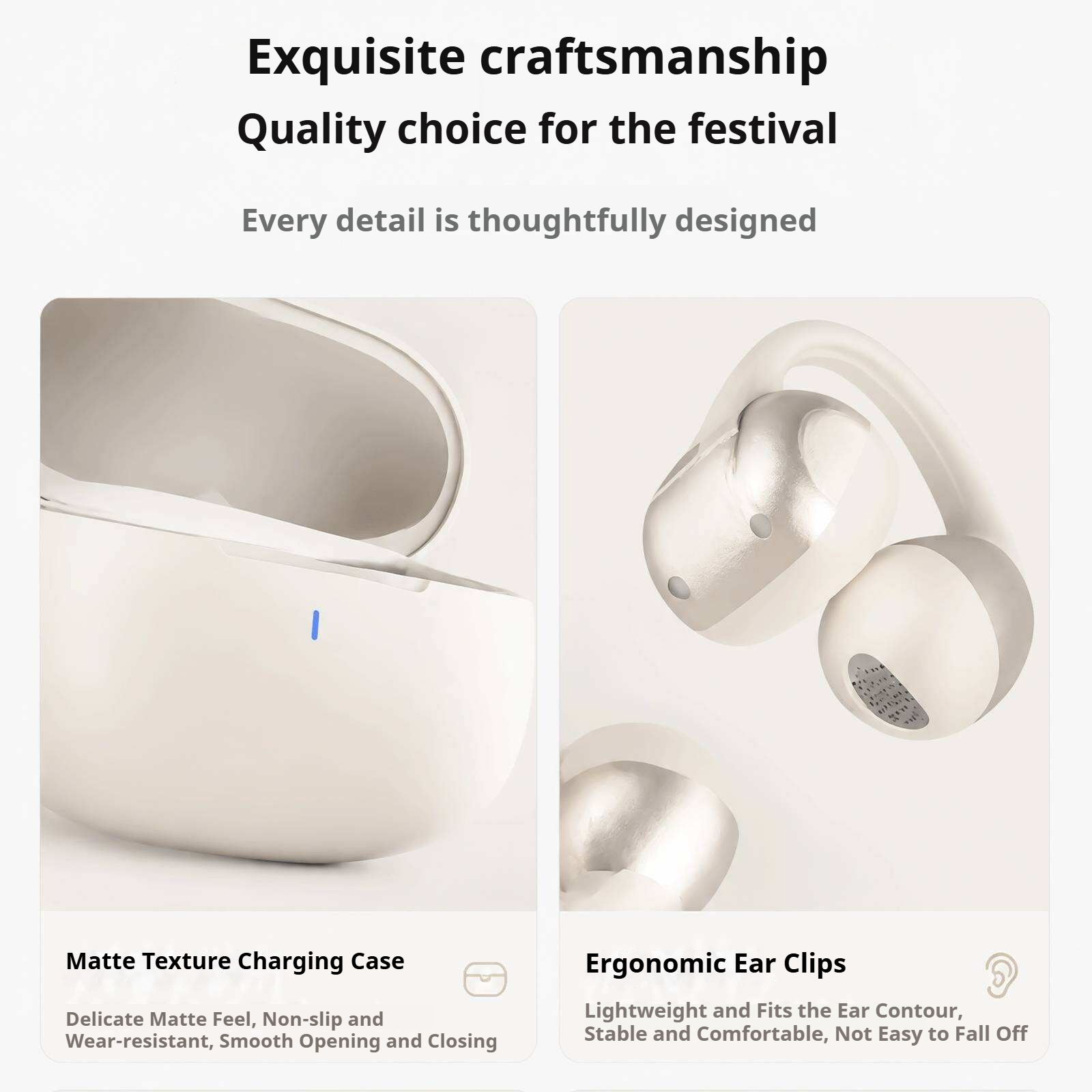 KP-124 Casques Bluetooth sans fil à clips d'oreilles sans fil de la meilleure vente