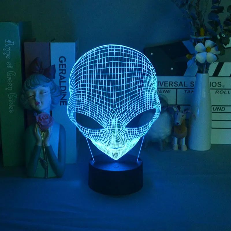 Pop-eyed Alien Shape 3D Night Light enfant cool présent pour B