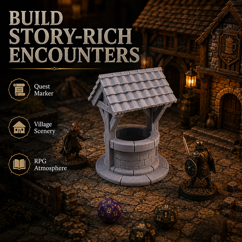 Terrain de table de puits de fantaisie imprimé 3D