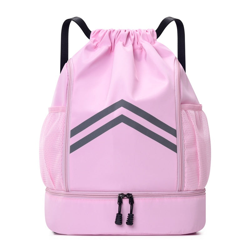 Sac à cordons de serrage homme avec sac à dos réfléchissant pour le sport