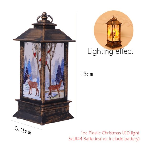 Lanterne de Noël LED bougie électronique lampe de table lumière de nuit pour les personnes âgées