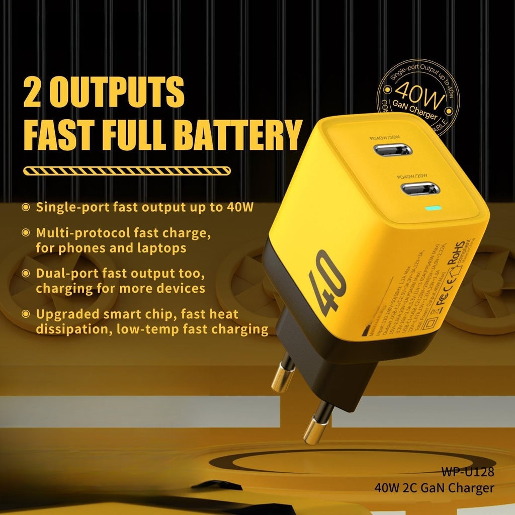 Gallium Nitride 40W Prise de recharge pour téléphone portable pour Apple Iphone14 Chargeur
