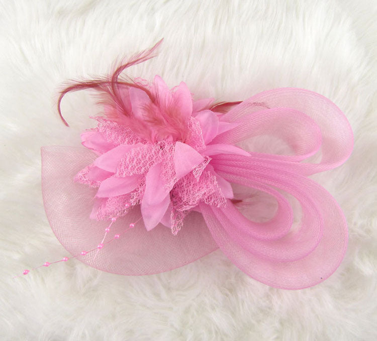 Fleur de tête de maille de plume de mariée