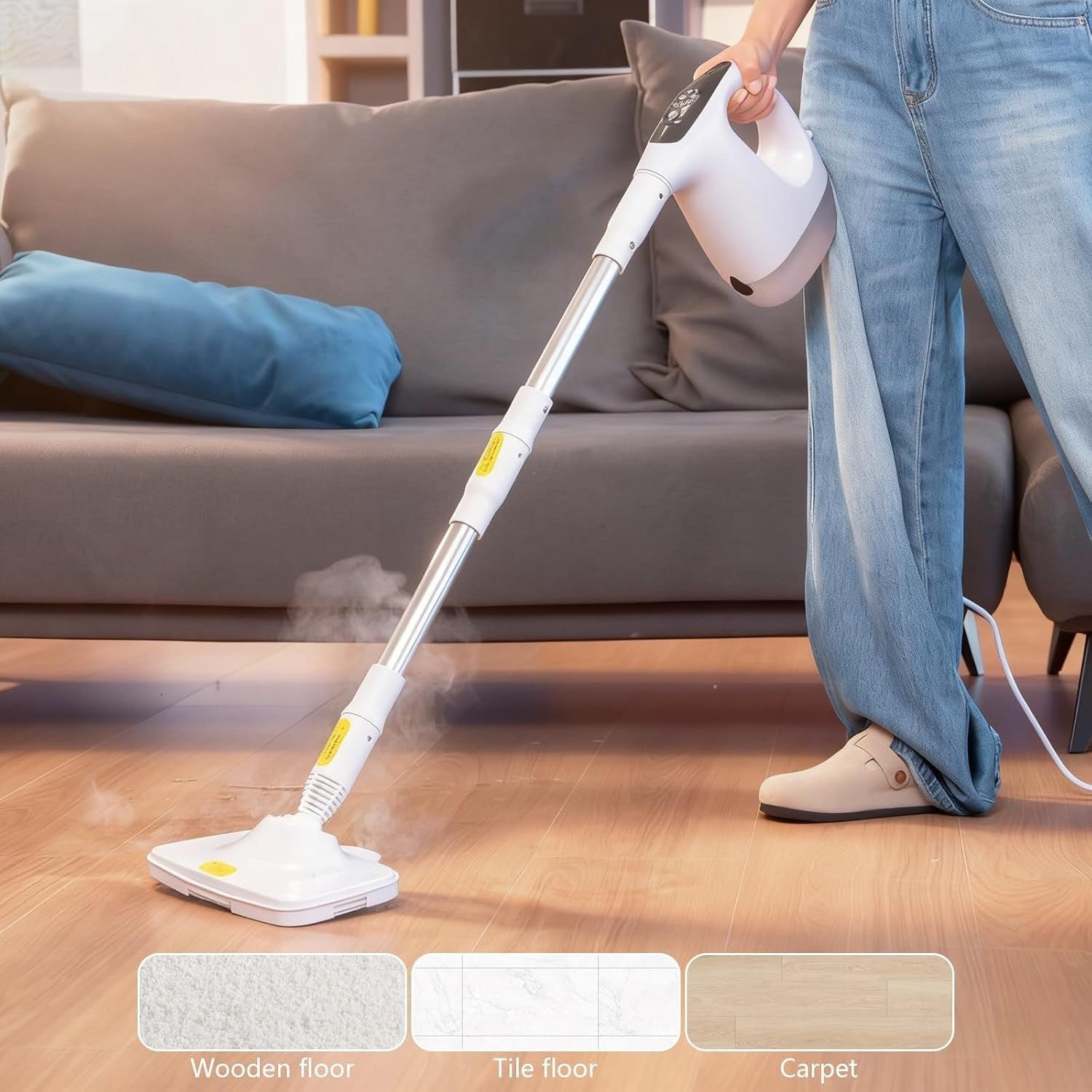 Nettoyeur à vapeur portatif 10 en 1 - Nettoyeur à vapeur portable avec Mop - Steamer Clea
