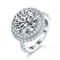 S925 Argent Sterling 8ct Anneau de Moissanite