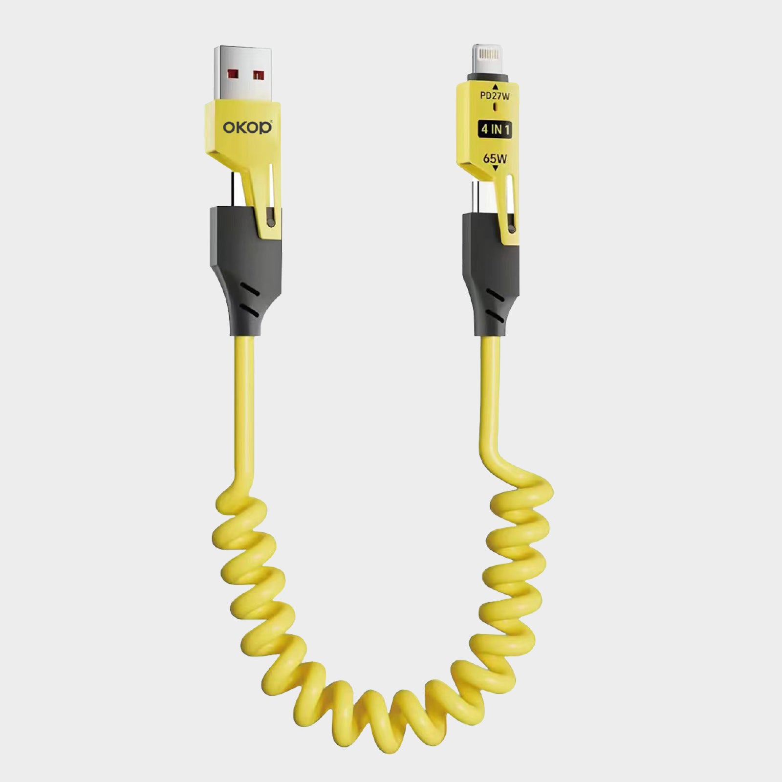 KP-314 3-en-1 4-en-1 65W câble de recharge rétractable charge rapide pour le produit Appl Huawe