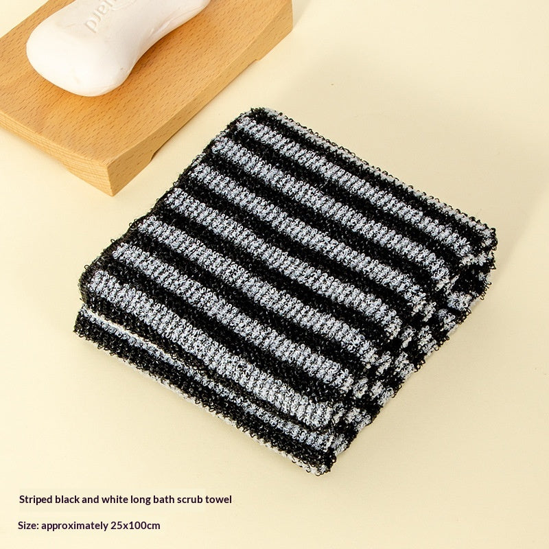 Bath Bar Back-screbbing Strip Hommes Scrubber débarrassant longue noir et blanc rayé