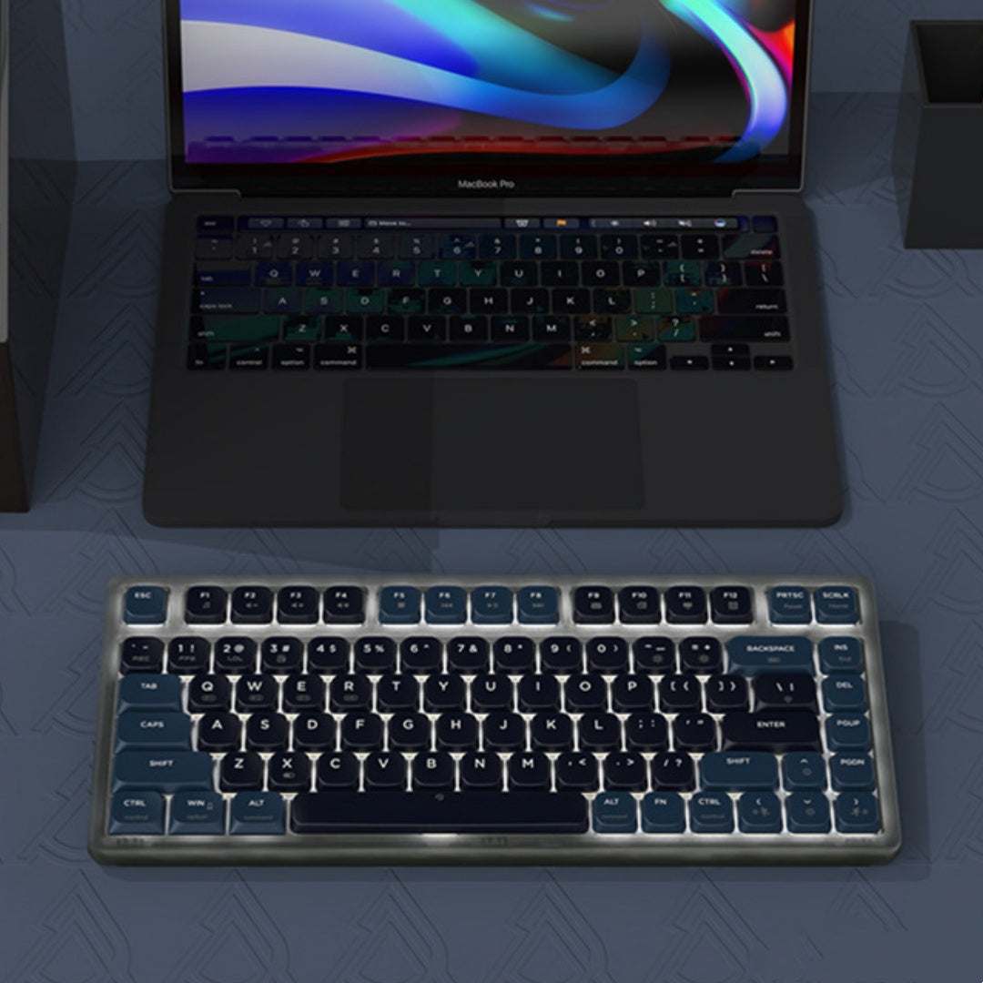 Ajazz AK832PRO écran couleur filé Bluetooth 24 3 modes porte-clés mécanique