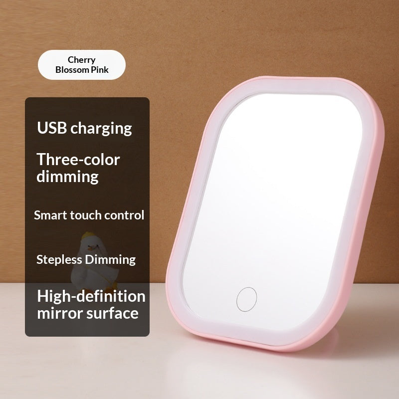 Miroir de maquillage illuminé carré de ménage