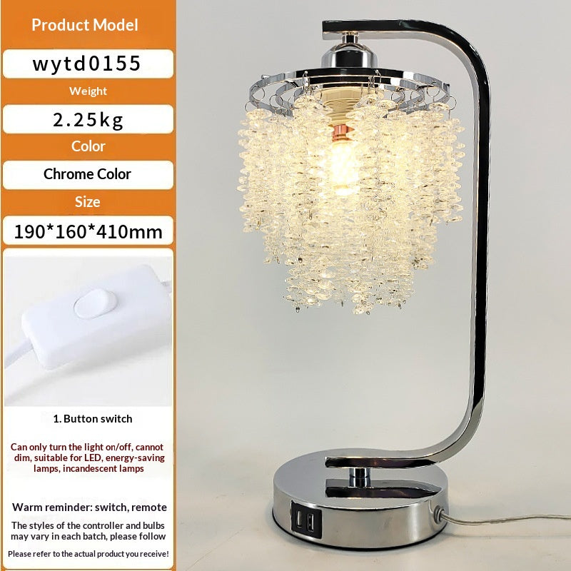 Chambre à coucher Creative Crystal Bedside de luxe de haute qualité lampe de table de luxe