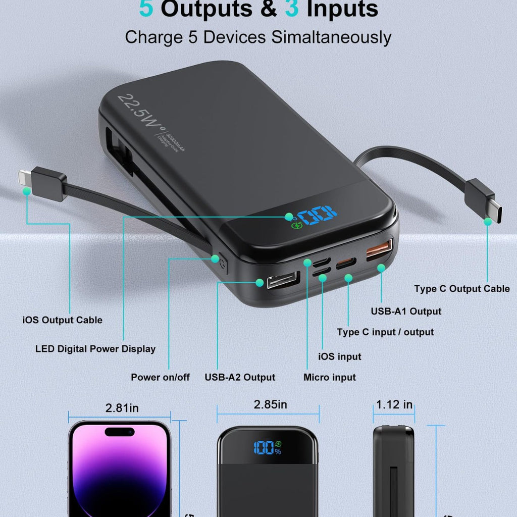 PSE Power Bank fast charging 32000mAh large capacity