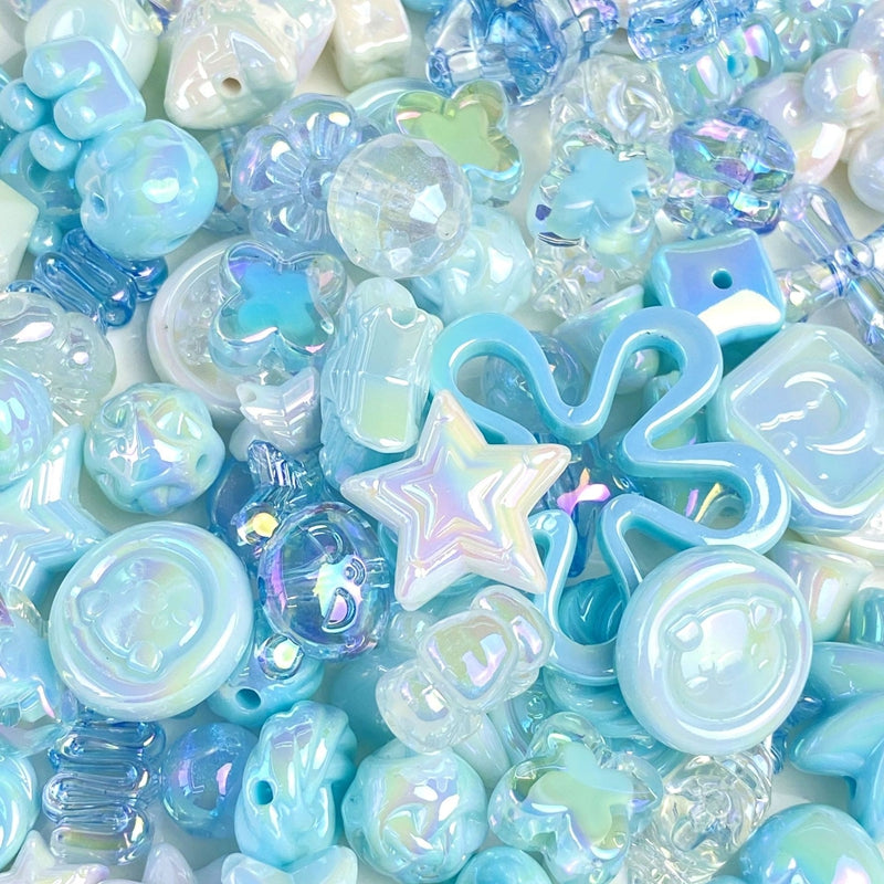 Perles acryliques plaquées UV mélangées