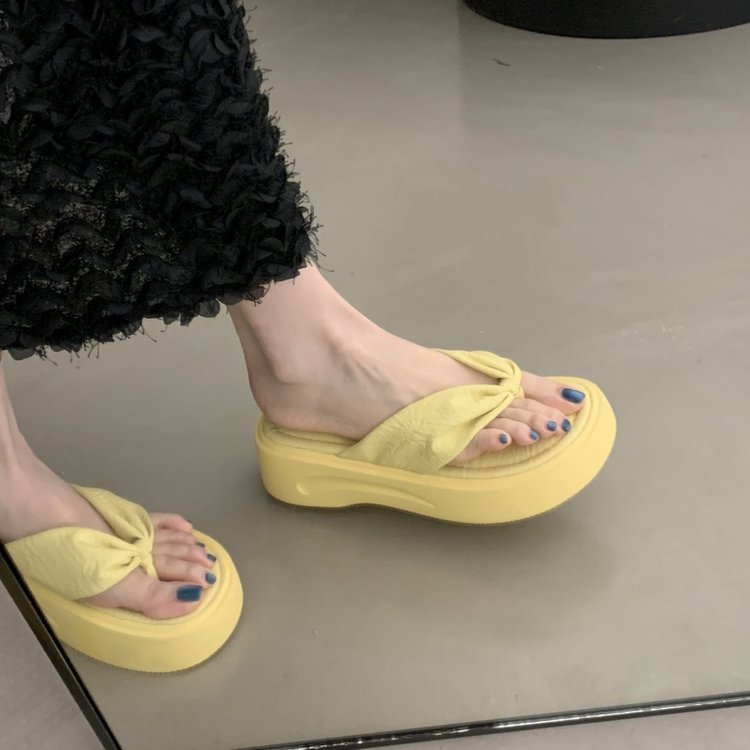 Femmes plate-forme élevée String Slippers