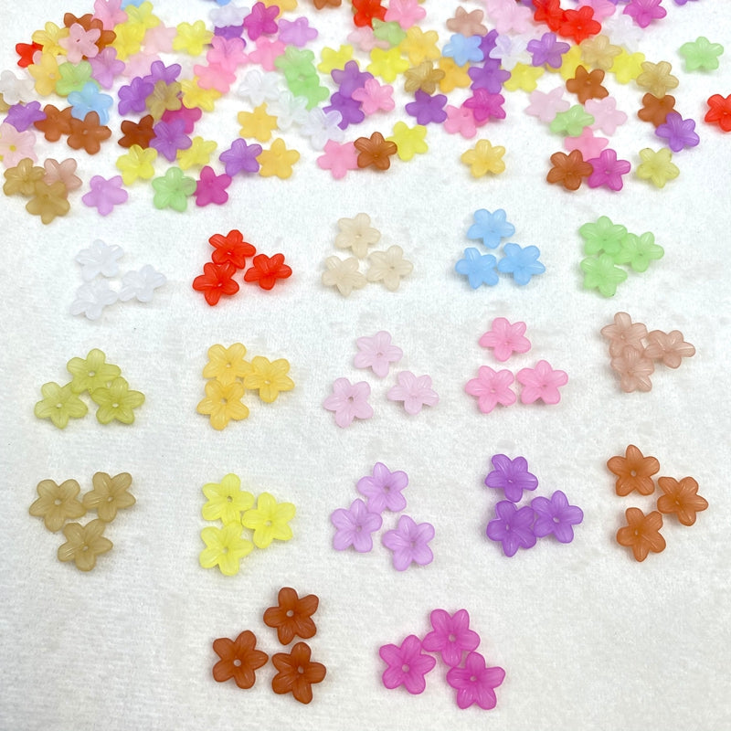 Matte Translucide Mini 5-Petal Fleurs Bases