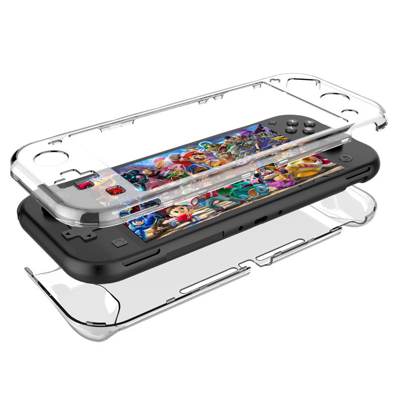En haut et en bas de la couverture cristal Case Lite Protection
