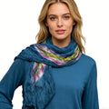 Écharpe de coton à cravate turquoise 2pcs