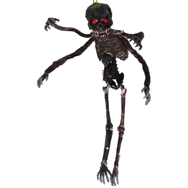 Squelette d'Halloween de 6 pieds d'onde sonore - Yeux rouges clignotants