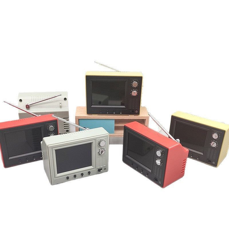 Télévision miniature Qui peut jouer Dollhouse Diorama Displays