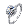 Dames Moissanite 1 Carat Diamond Ring Luxury Round Diamond Princess Square Ring