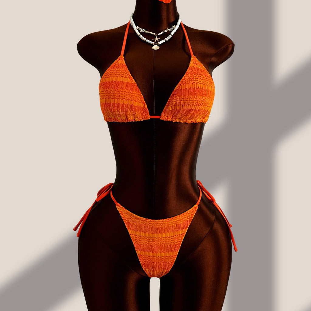 Sexy Halter-Neck Dentelle-Up Bikini maillot de bain pour femmes
