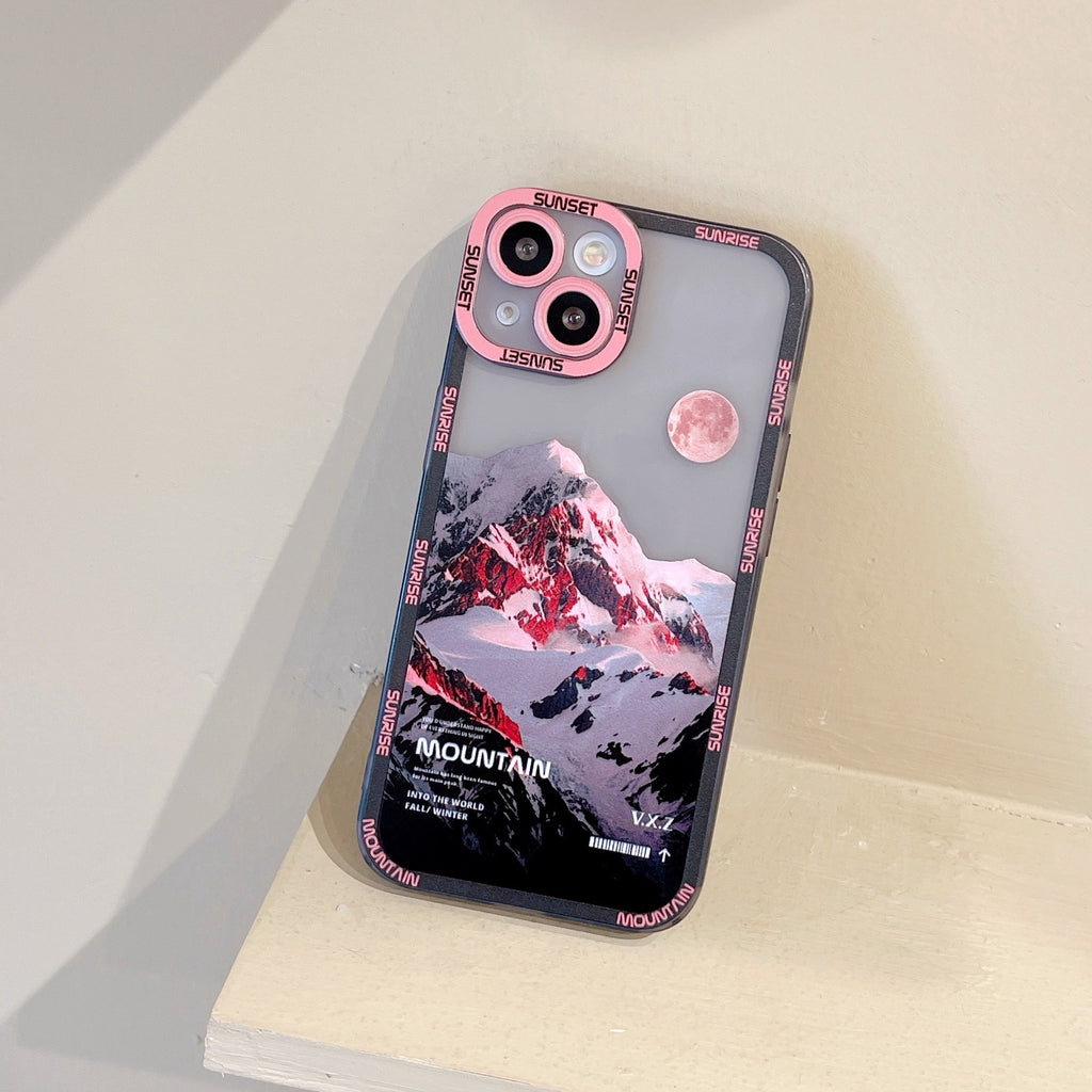 Cas de silicone pour téléphone portable Snow Mountain