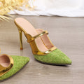 Single strap pumps with a low-cut toe