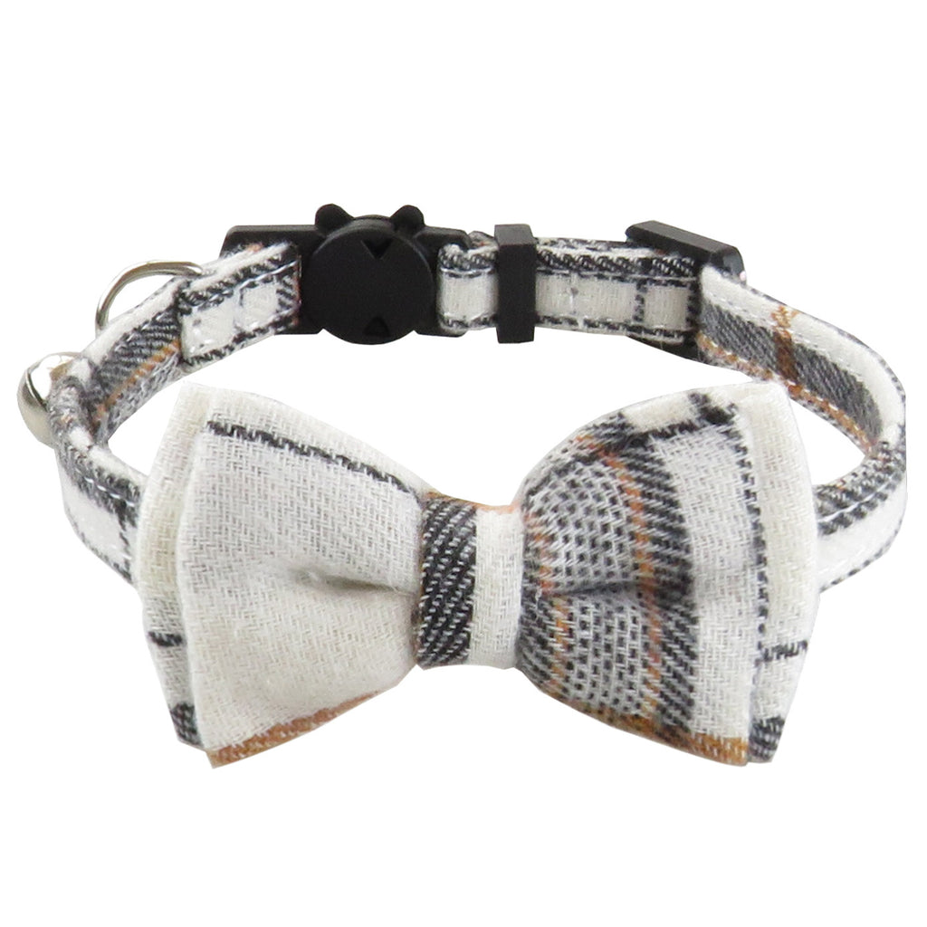 Bow Tie Cat Collar Bandana Breakaway Pet Collar Bandana avec Classic Plaid réglable Cat