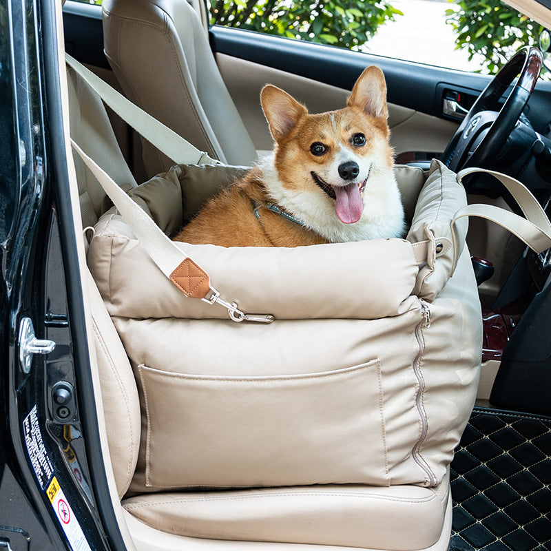 Car seat for dogs, comfortable basket for the car