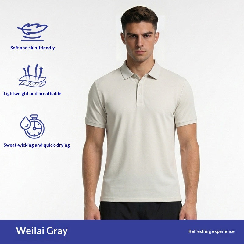 T-shirt de sport homme d'été à manches courtes couleur solide