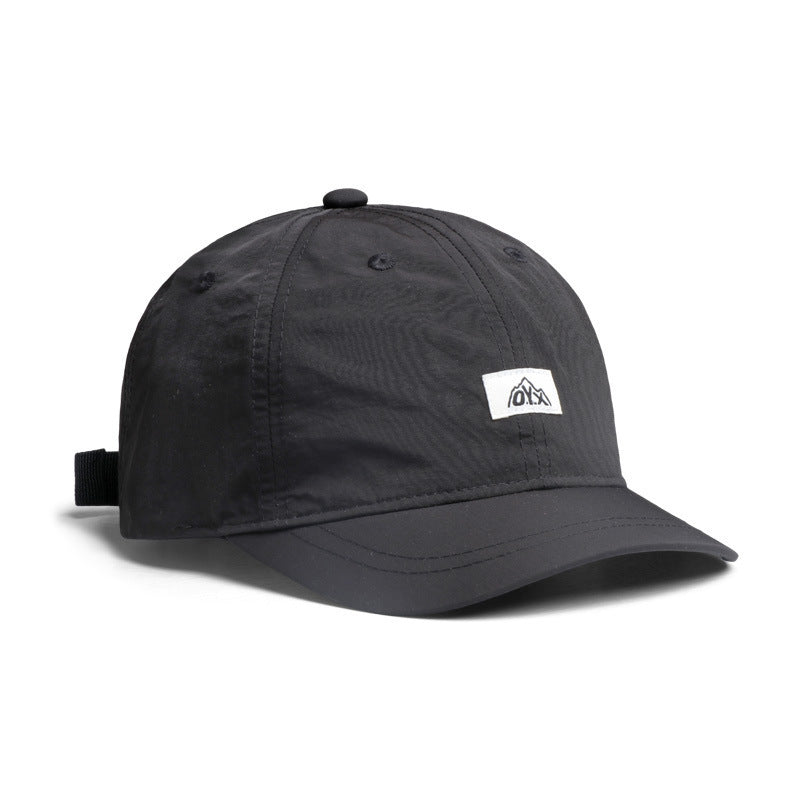 Simple and Fashionable Solid Color Quick Dry Short Brim Baseball Soft-top