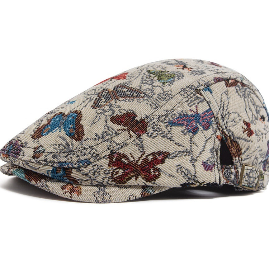Chinese Style Chapeau Femmes Peaked Cap Personnalité Papillon Brodé Style ethnique