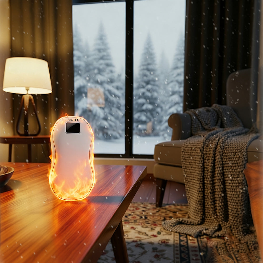 Grande capacité de chauffage double face affichage numérique USB charge Portable Warmer main