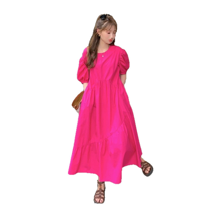 Robe à balançoire à manches bulles pour femme