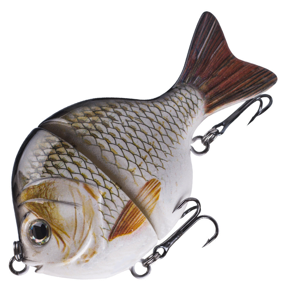 Deux sections avec des perles d'anneaux Lure Simulation Bait Lure Submergé Bait Multi-section Lure