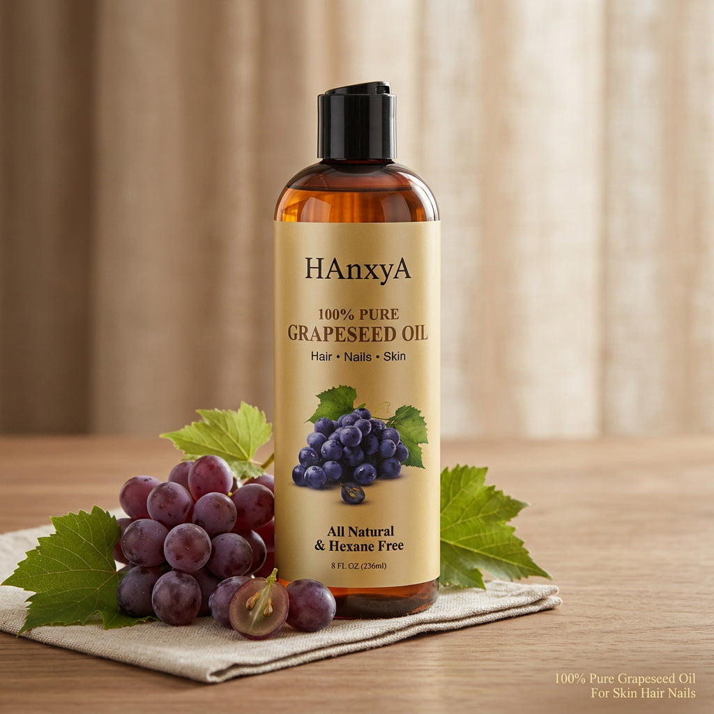 Huile essentielle de soins capillaires de massage des graines de raisin