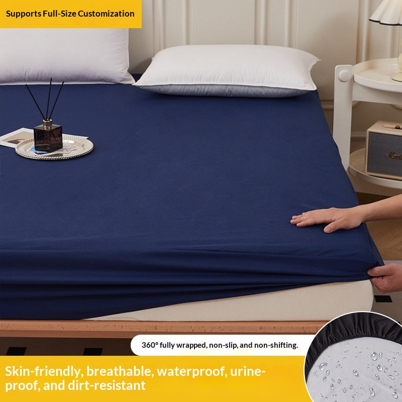 Pure White Hotel-Grade Stain-Resistant and Waterproof Mattress Cover
