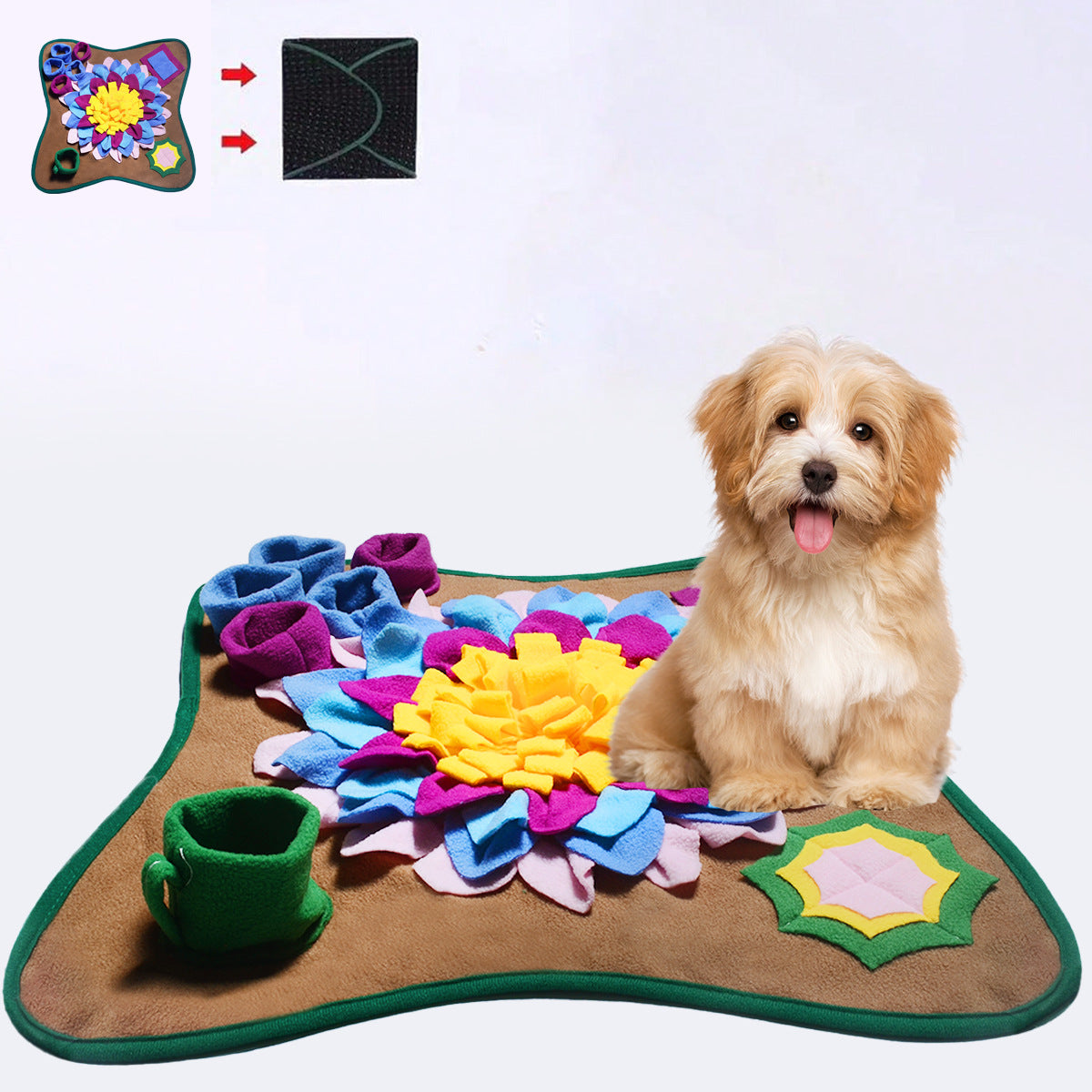 Pet Smell Mat Puzzle Chien Entraînement Cacher les aliments Couverture