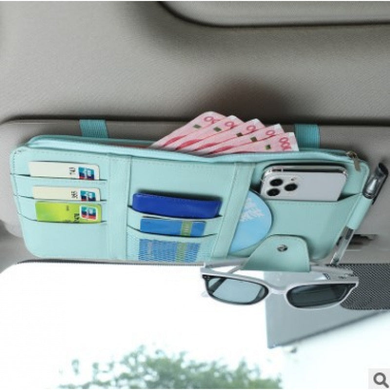 Zippered voiture carte d'affaires et porte-vitres