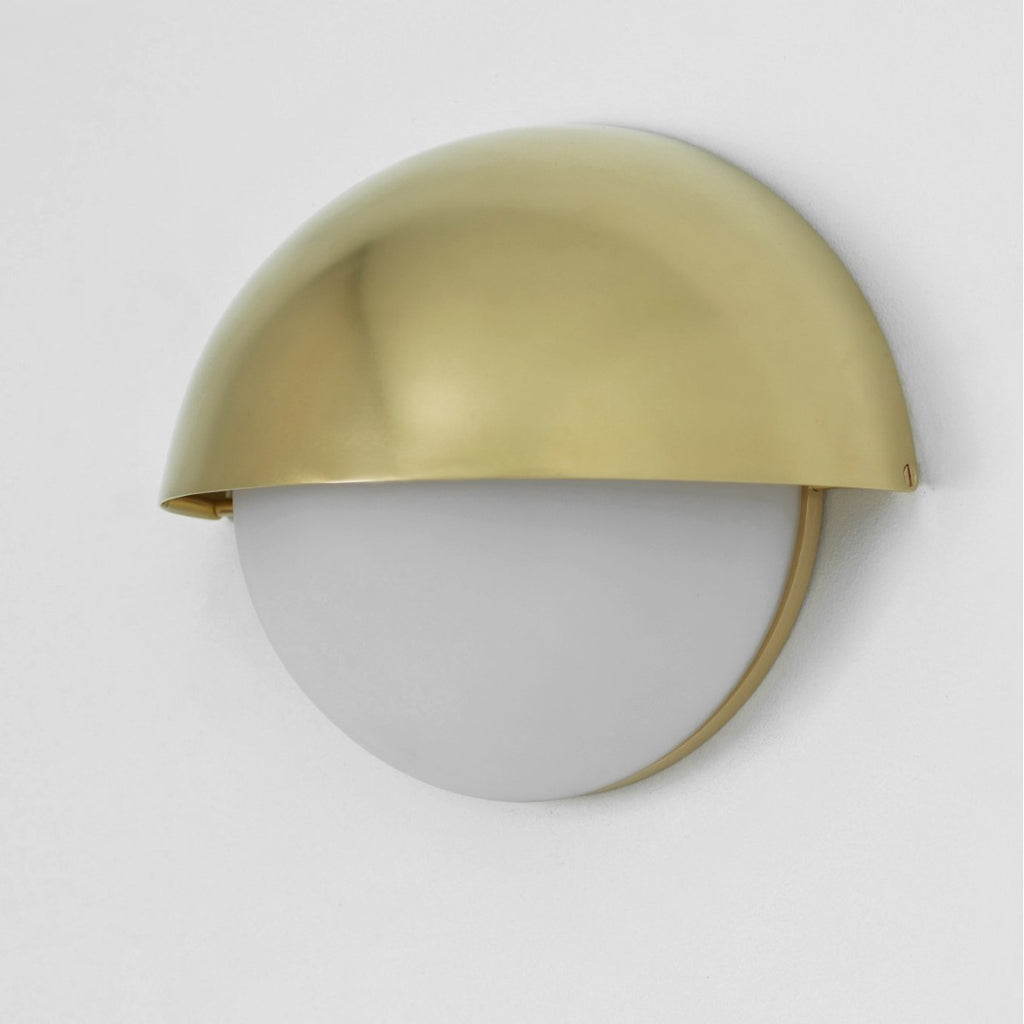 Lampe murale semi-circulaire en métal mi-century Bauhaus Minimalist moderne