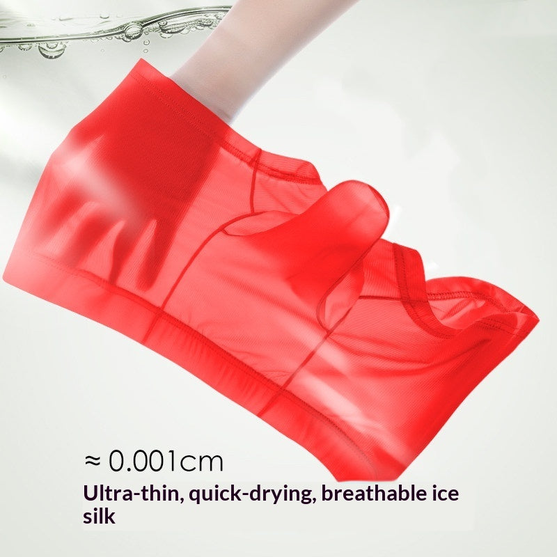 Ice-silk éléphant-pattern hommes slips en forme de bulle Pouch Ultra-fin sans couture