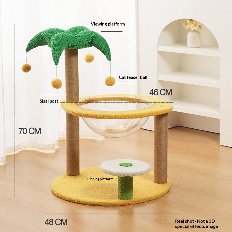 Arbre Cat compact avec lit Cat intégré et jouets