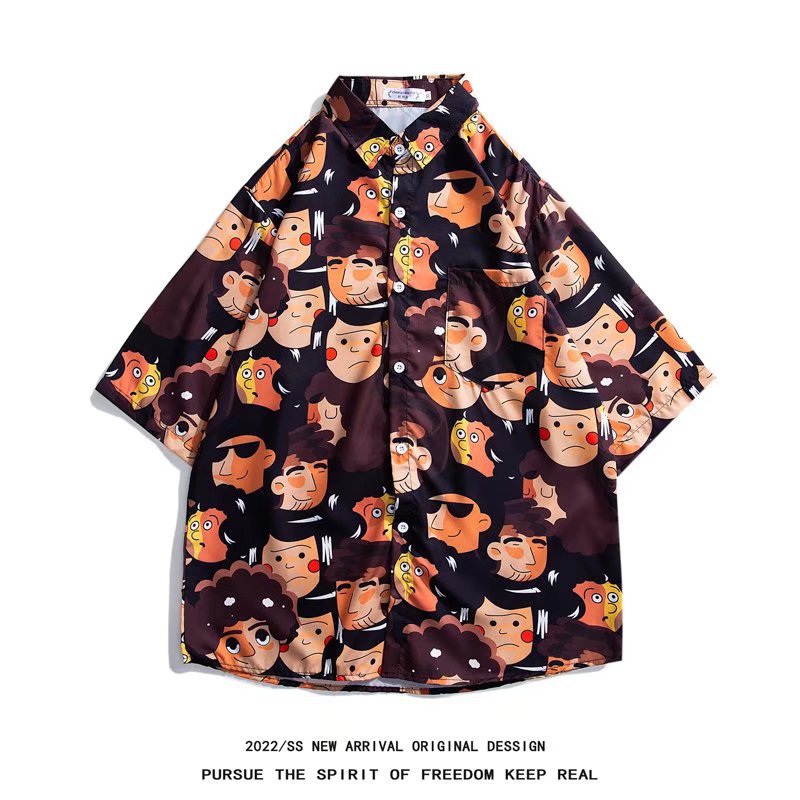 Chemise à manches courtes de plage hawaïenne pour hommes