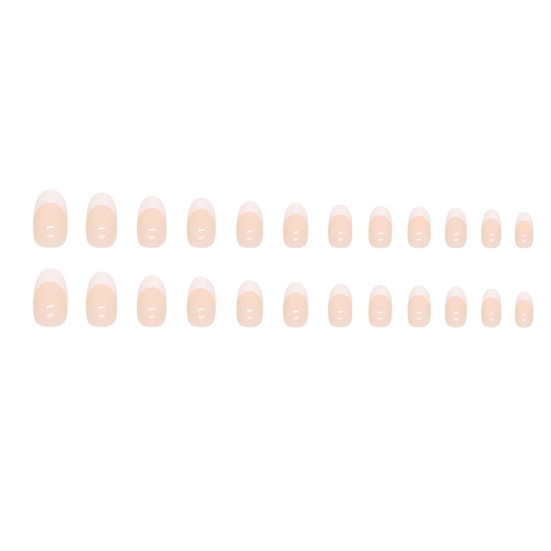 Minimaliste tonique blanc Subtly séduisante de style français Presse sur les ongles