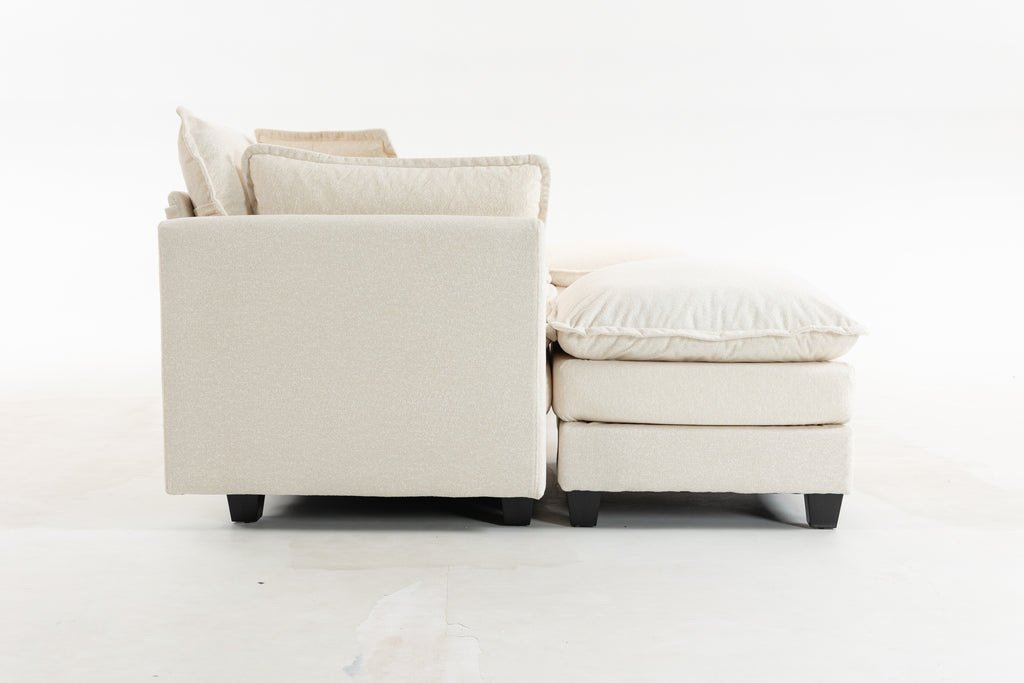 Moderne 4 places avec 2ottoman 149.61" Canapé sectionnel avec oreillers de taille