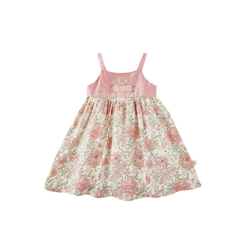 Blouse florale pour enfants et pantalons à jambe droite